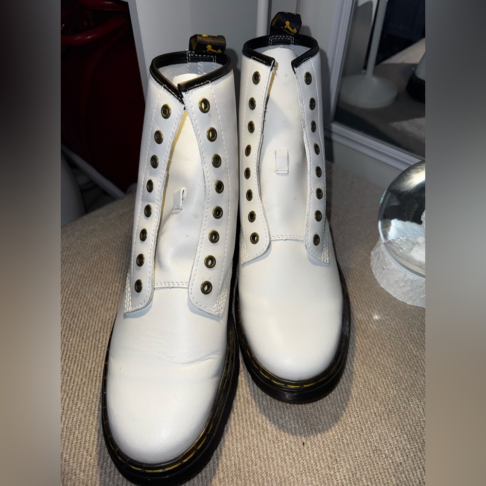 White Dr. Martens Boot